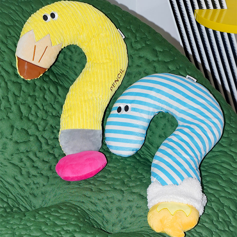 Whimsical Pencil & Candle Pet Pillow