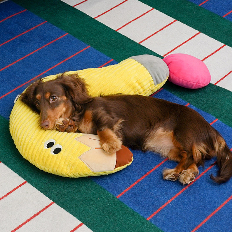 Whimsical Pencil & Candle Pet Pillow