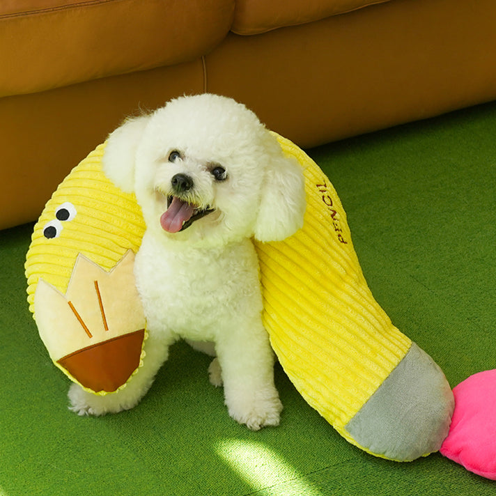 Whimsical Pencil & Candle Pet Pillow