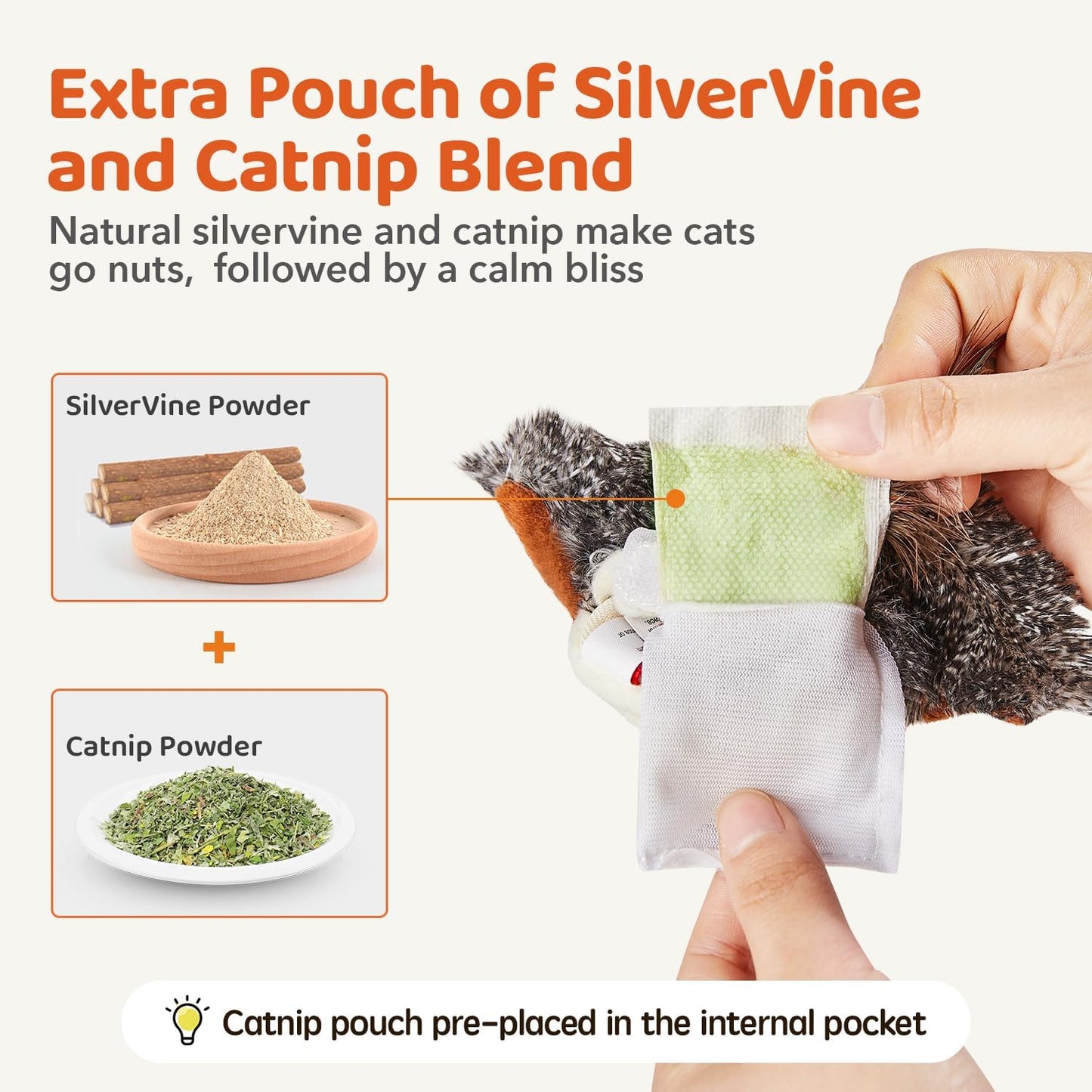 LittlePaw Flapping Bird Cat Toys Rechargeable