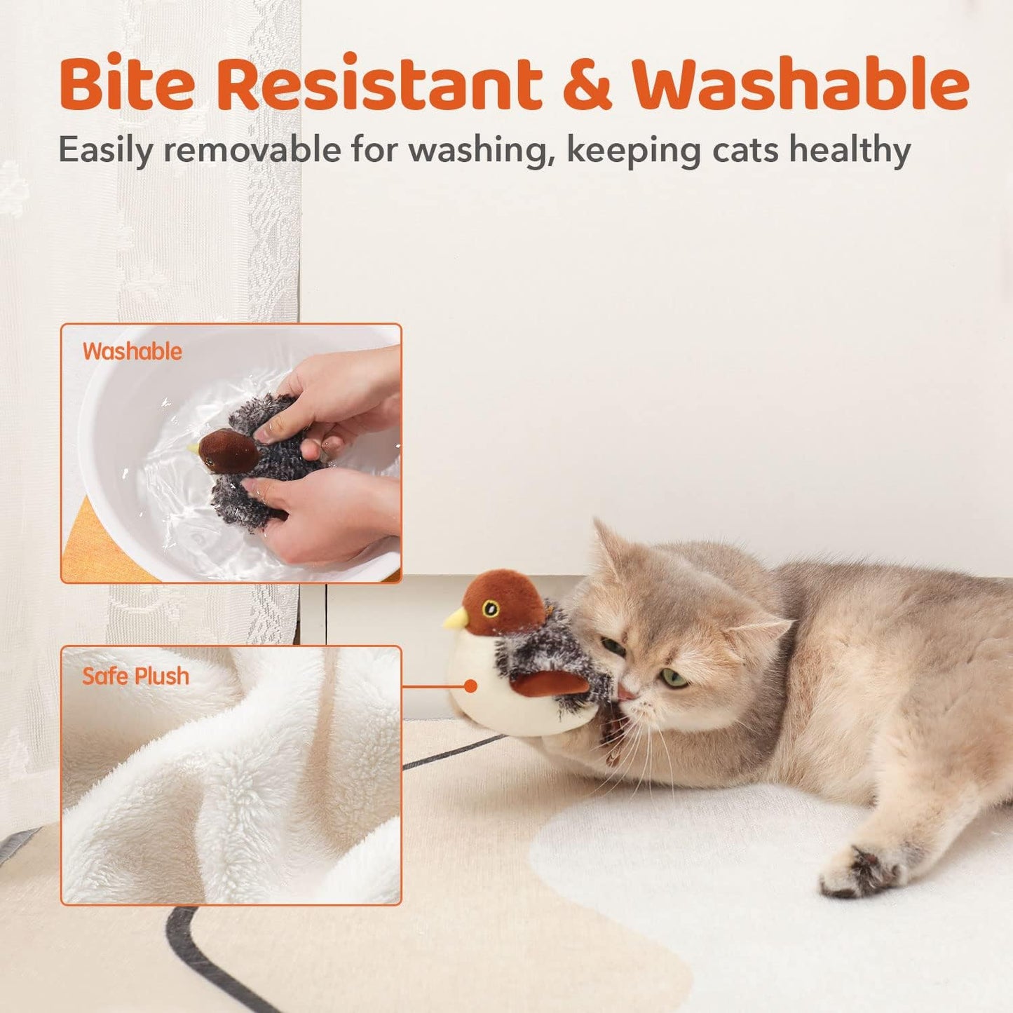 LittlePaw Flapping Bird Cat Toys Rechargeable
