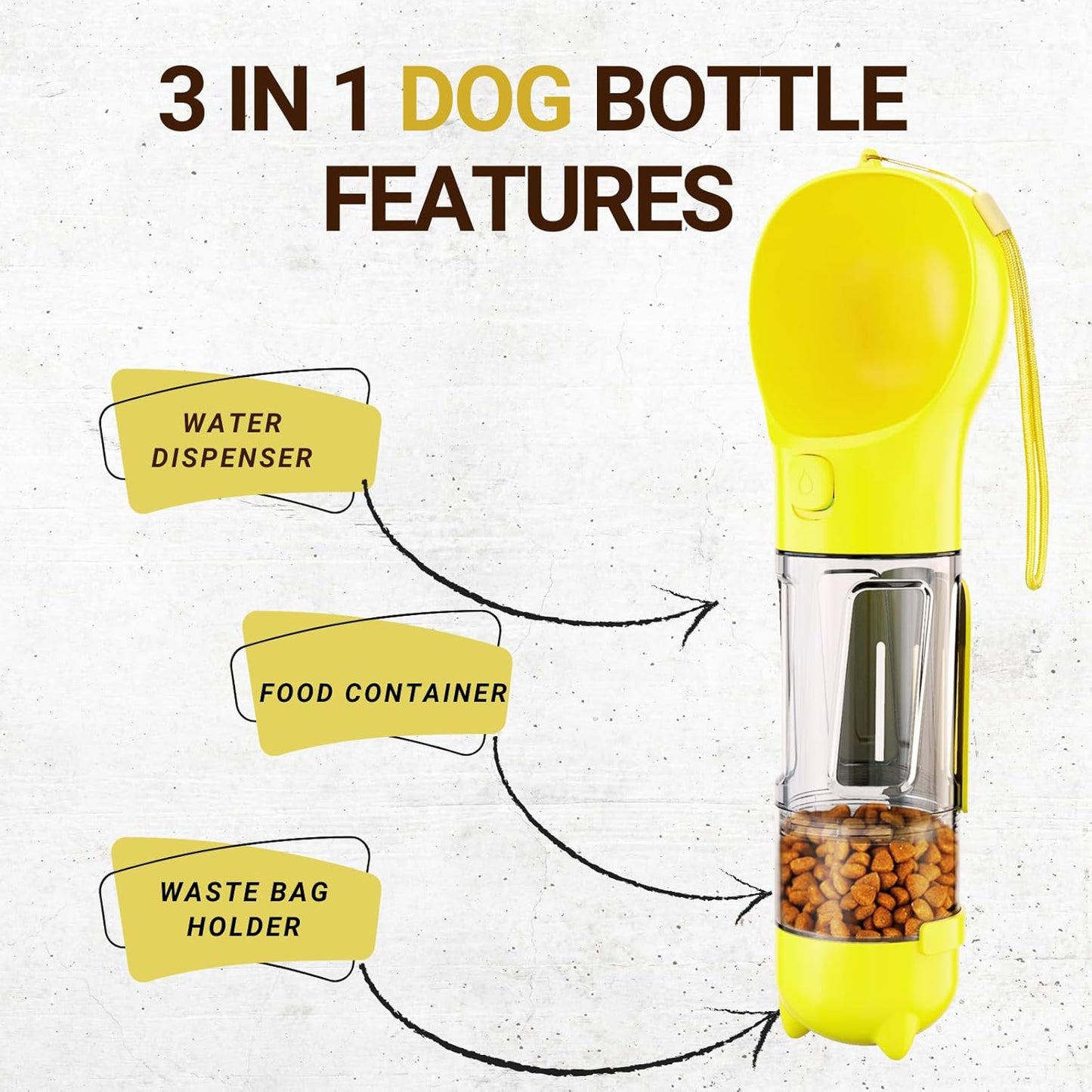 4-in-1 Dog Water Bottle Portable