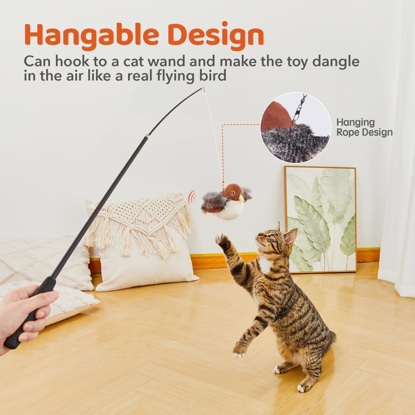 LittlePaw Flapping Bird Cat Toys Rechargeable