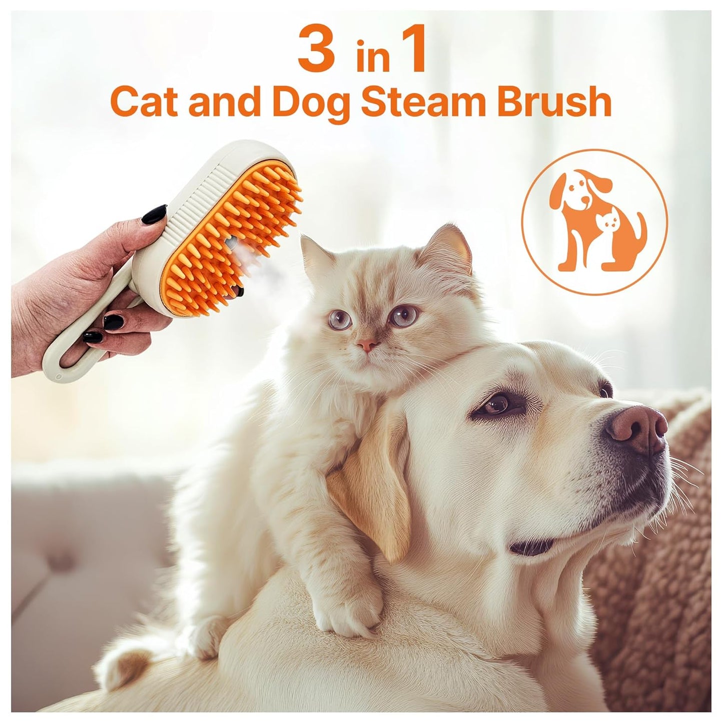 4 in 1 steam brush steam brush for cats and dogs