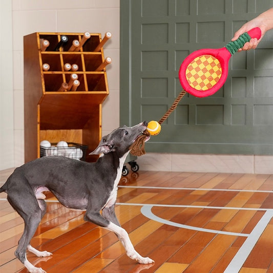 Tennis Racket Knotted Chew Toy