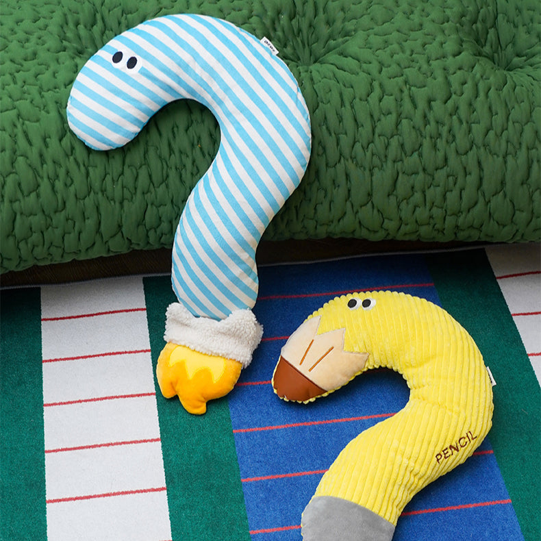 Whimsical Pencil & Candle Pet Pillow