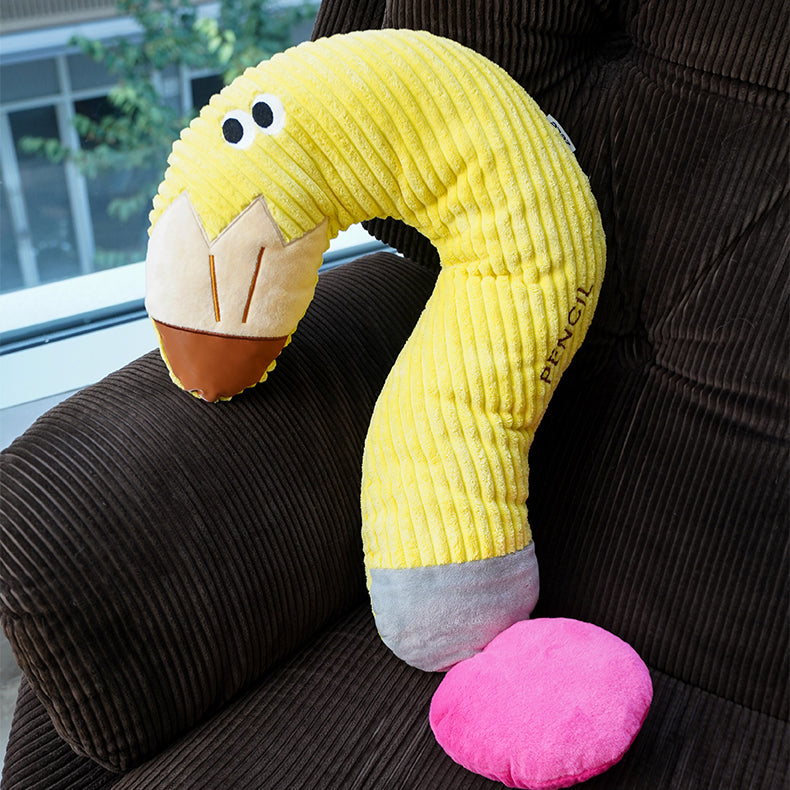 Whimsical Pencil & Candle Pet Pillow