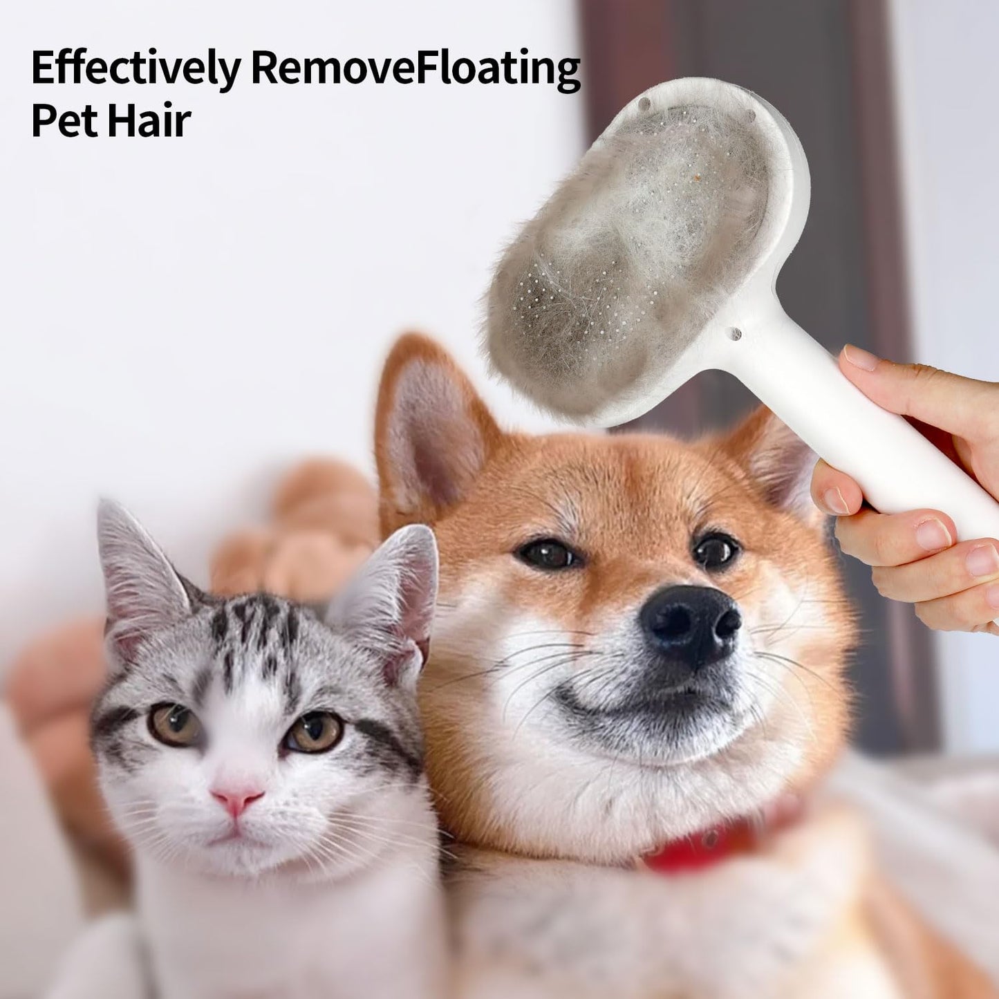 Pet Grooming Brush with Electronic Mist Spray