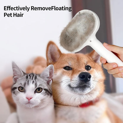 Pet Grooming Brush with Electronic Mist Spray