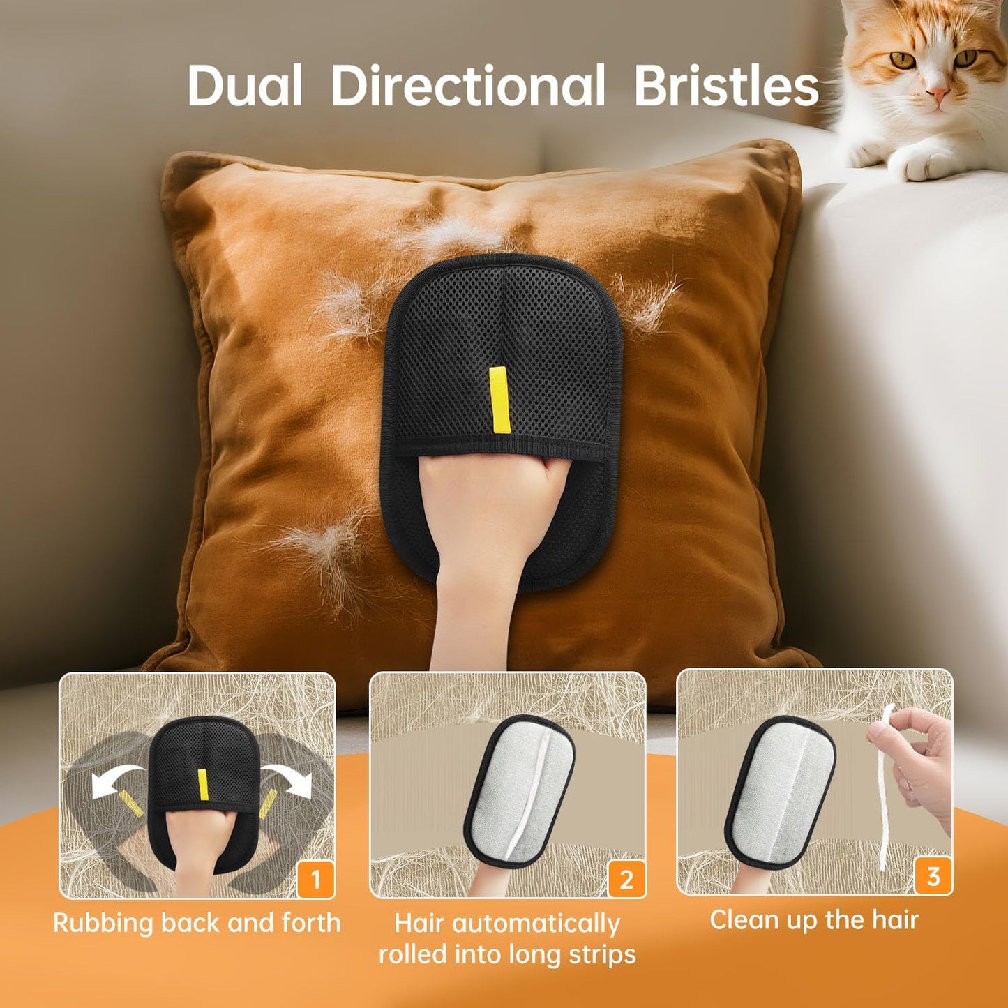 Pet Hair Removal Gloves Brush