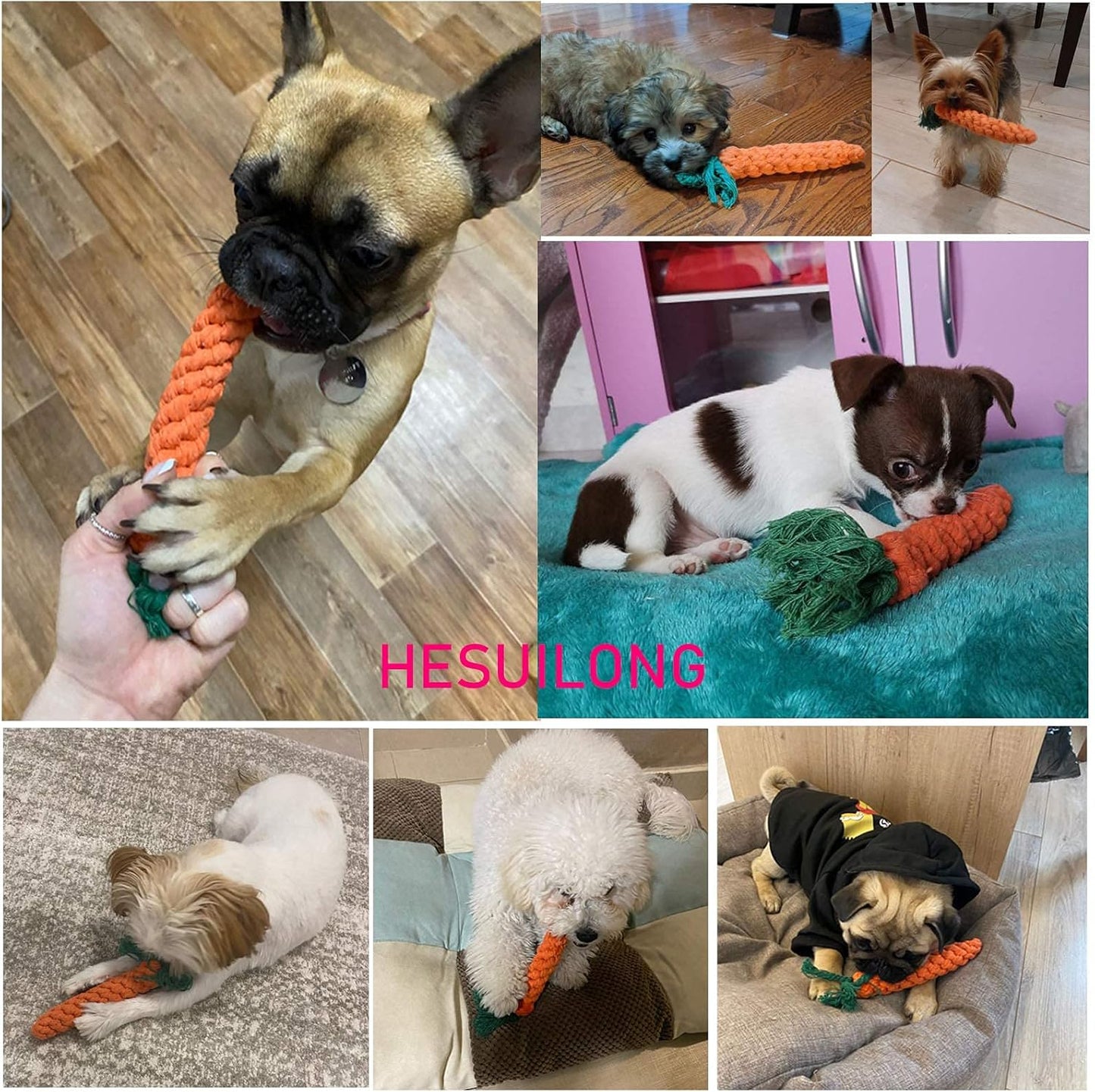 Dog Toys Puppy Teething Chew Toys, Dog Rope Toys, Cat Chew Toys, Safe Braided Rabbit Toys Healthy Gift