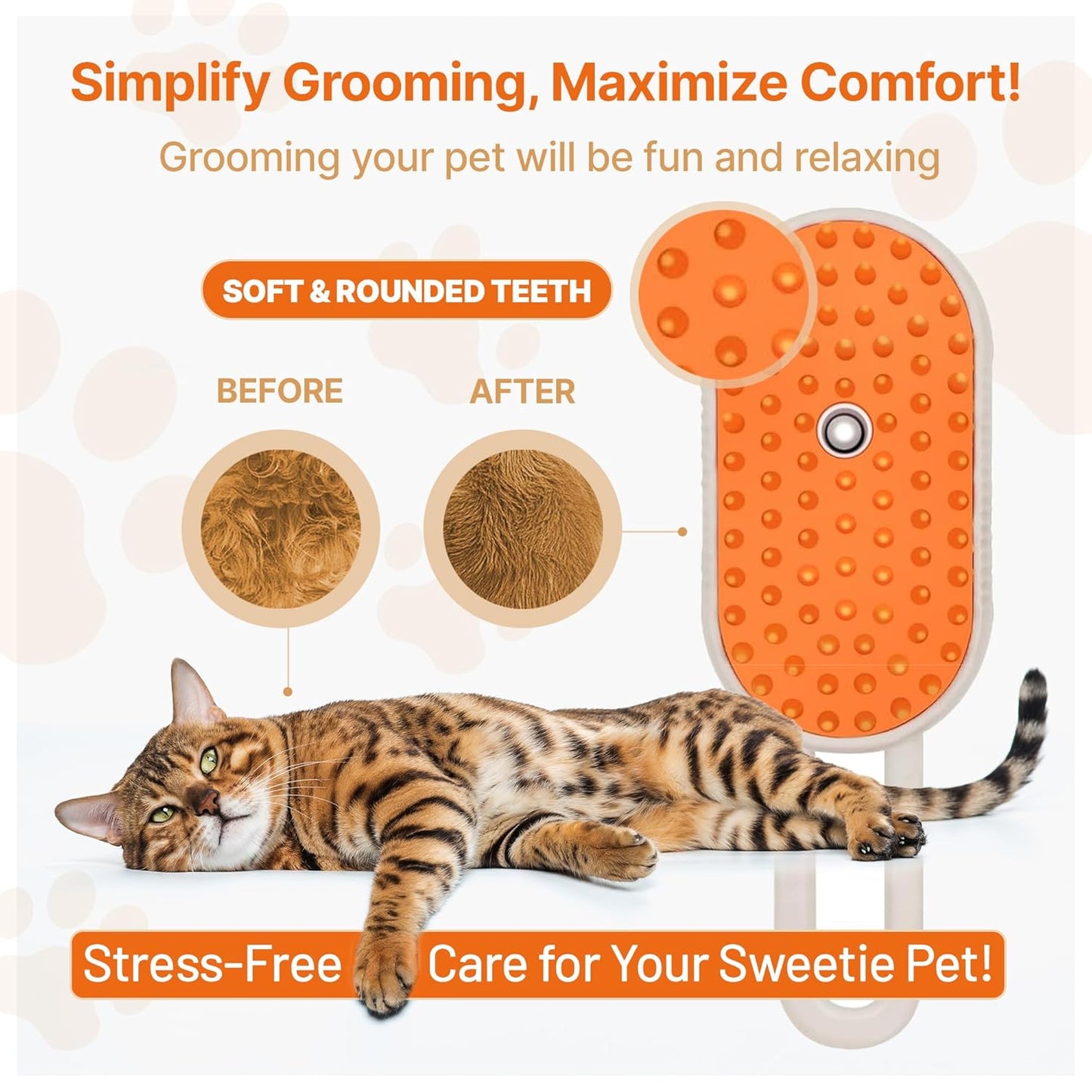 4 in 1 steam brush steam brush for cats and dogs