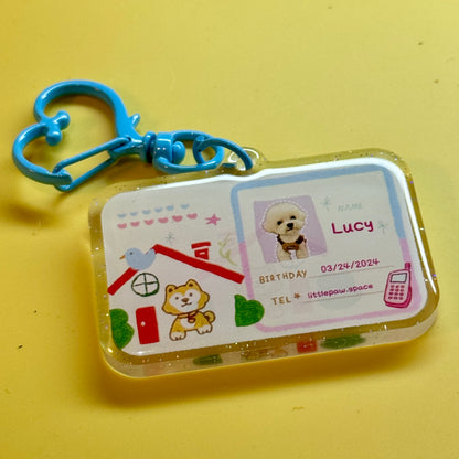 Handmade DIY Cat/Dog Key Chain/ID Card