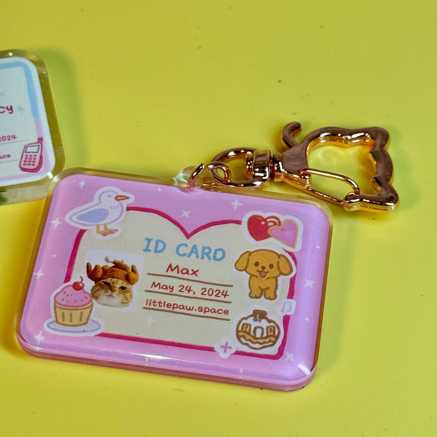 Handmade DIY Cat/Dog Key Chain/ID Card