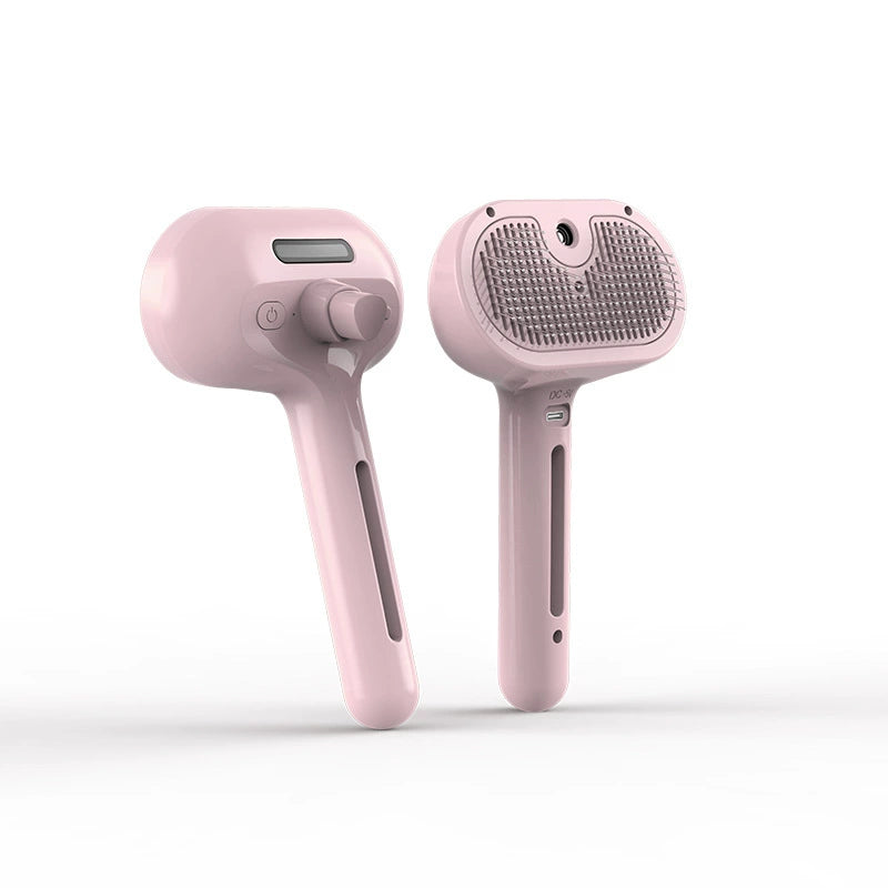 Pet Grooming Brush with Electronic Mist Spray